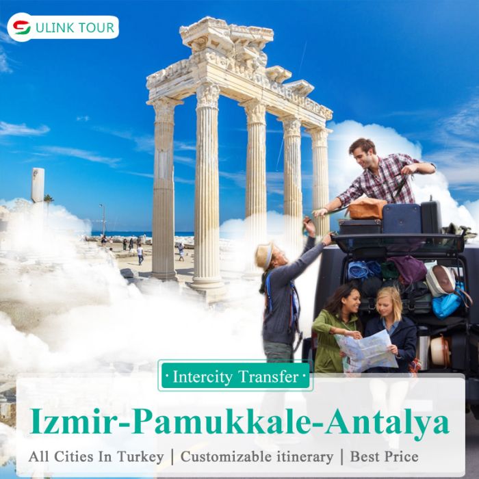 Turkey  Intercity Car Hire  with Chauffer- City to City  Transfer(Izmir-Pamukkale-Antalya)