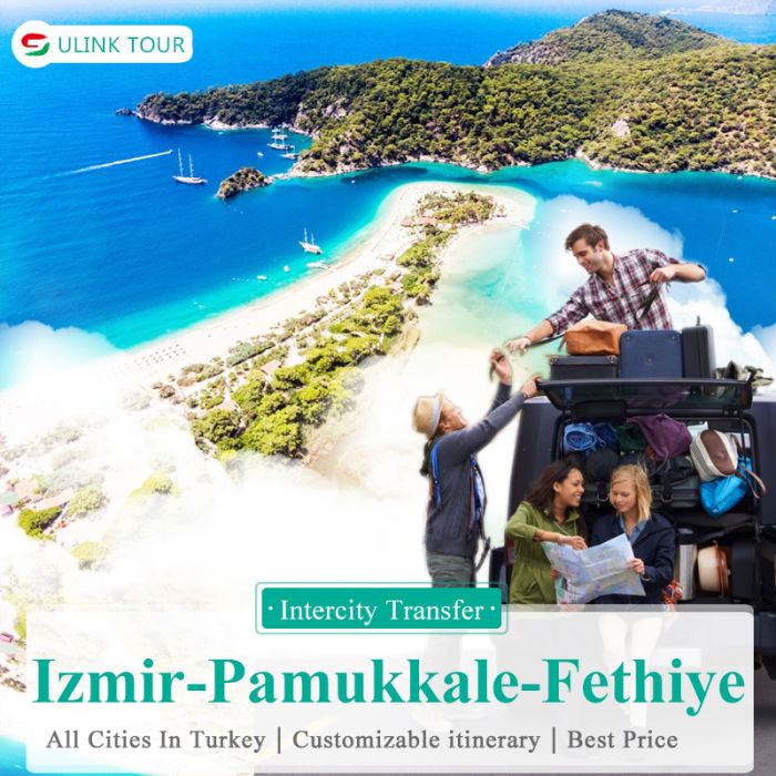 Turkey  Intercity Car Hire  with Chauffer- City to City  Transfer(Izmir-Pamukkale-Fethiye)
