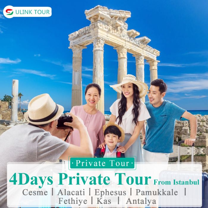 Turkey Ephesus Pamukkale Fethiye Antalya 4 Days Private Tour Departure from Istanbul